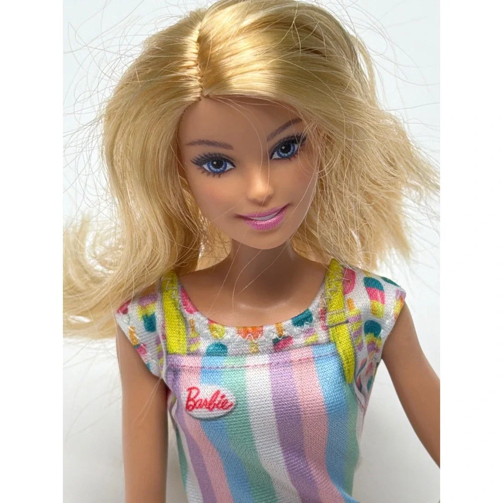 Barbie Doll Ice Cream Print Dress Pink Sneakers Mattel‎ 2015